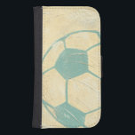 Capa Carteira Para Samsung Galaxy S4 Bola de Futebol Azul Pastel de Chariklia Zarris<br><div class="desc">Mostre seu amor pelo passatempo favorito dos mundos com este impressão excelente de uma bola de futebol de Chariklia Zarris. O azul pastel e o sombreamento dão à peça a sensação de movimento, como se a bola fosse apenas pontapeada e ela estivesse rolando. Compre uma cópia hoje e pendura em...</div>