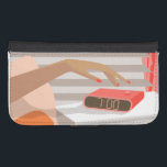 Capa Carteira Para Samsung Galaxy S4 Botão de snooze do despertador da mão das mulheres<br><div class="desc">Composição da manhã no interior do quarto de glamour</div>