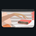 Capa Carteira Para Samsung Galaxy S5 Botão de snooze do despertador da mão das mulheres<br><div class="desc">Composição da manhã no interior do quarto de glamour</div>