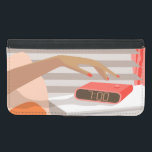Capa Carteira Para Samsung Galaxy S5 Botão de snooze do despertador da mão das mulheres<br><div class="desc">Composição da manhã no interior do quarto de glamour</div>