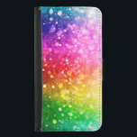 Capa Carteira Para Samsung Galaxy S5 Brilhante Coloração Moderna do Bokeh<br><div class="desc">Legal arco-íris vibrante colorido do moderno padrão de brilho do tronco da moda.</div>