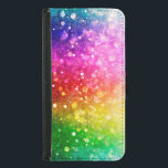 Capa Carteira Para Samsung Galaxy S5 Brilhante Coloração Moderna do Bokeh<br><div class="desc">Legal arco-íris vibrante colorido do moderno padrão de brilho do tronco da moda.</div>
