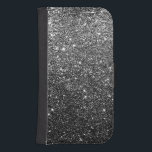 Capa Carteira Para Samsung Galaxy S4 Brilho elegante do preto do falso<br><div class="desc">Brilho elegante do preto do falso</div>