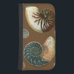 Capa Carteira Para Samsung Galaxy S4 Cacau<br><div class="desc">Obtenha esta única imagem de concha vermelha e azul gravada em pedra no seu próximo produto. Este incrível fundo de cacau nestas duas conchas únicas. Leve a praia com você para onde quer que vá.</div>