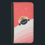 Capa Carteira Para Samsung Galaxy S5 Caixa bonito da carteira da galáxia S5 do inverno<br><div class="desc">Caixa engraçada e colorida da carteira da galáxia S5 do inverno com um inseto de sorriso bonito com earflaps. Estas capas de iphone nevado brilhantes são felizes e alegres e têm flocos de neve all over. É apropriado para o Natal, dia do ano novo e para apenas trazer o humor...</div>