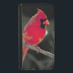 Capa Carteira Para Samsung Galaxy S5 Cardeal Vermelho Emitido em uma Ramificação de Árv<br><div class="desc">Uma bela fotografia da natureza nítida e detalhada. Um cardeal vermelho brilhante empoleirado em um galho de árvore. Vocês podem ver tufos de penas rugosas soprando suavemente ao vento. Fluffy e fofo!</div>