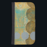 Capa Carteira Para Samsung Galaxy S4 Castanho Escuro e Círculos de Cinza com Números<br><div class="desc">Os círculos castanho-escuro e cinza povoam este trabalho de Jennifer Goldberger,  sobre um fundo laranja e azul. Os números das cinzas também são impressos em segundo plano. Um trabalho agradável de abstrato,  peça sua cópia hoje!</div>