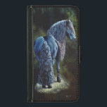 Capa Carteira Para Samsung Galaxy S5 Cavalo de garanhão frívio em holofote, pintura<br><div class="desc">Da minha pintura de um garanhão frívio chamado "Valor em Destaque". Um garanhão chamado Valor LRF propriedade de Staci Griffin,  oferecendo serviços de reprodução. Original era óleo na canvas (12 x 24")</div>
