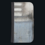 Capa Carteira Para Samsung Galaxy S4 Cinza abstrato e pintura azul<br><div class="desc">Uma cinza de abstrato de Jennifer Goldberger e uma pintura azul. Parece um dia nublado que pode se transformar em uma tempestade. Se você ama arte moderna então esta é a impressão para você. Pegue uma hoje!</div>
