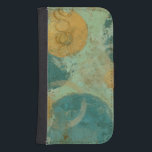 Capa Carteira Para Samsung Galaxy S4 Círculos Azul e Amarelo<br><div class="desc">Círculos azuis e amarelos povoam este trabalho incrível de Megan Meagher. Um verde limão-chave serve como fundo para os círculos coloridos. Obtenha uma cópia deste impressão de excelente hoje!</div>