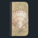 Capa Carteira Para Samsung Galaxy S4 Colagem de Mapa Costeiro<br><div class="desc">Não há nada parecido com este mapa da vida marinha. Essa coleção translúcida desses conchas excelente em qualquer produto. Dá uma sensação de safra à imagem e captura a vida marinha submarina. Inclui uma cinta rosada e branca e um invólucro colorido de sépia.</div>