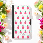 Capa Carteira Para Samsung Galaxy S5 Cor-de-rosa-abacaxi Branco-chic<br><div class="desc">Maleta de Wallet da Samsung Branca cor-de-rosa S5 com Padrão de Abacaxi Bonito. Mais produtos com este design estão na coleção abaixo</div>