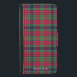 Capa Carteira Para Samsung Galaxy S5 County Clare Tartan<br><div class="desc">O padrão tartano do Condado de Clare da Irlanda com sobreposição de texto personalizável</div>