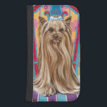 Capa Carteira Para Samsung Galaxy S4 Crown Princess Yorkie<br><div class="desc">Animais</div>