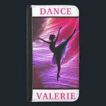 Capa Carteira Para Samsung Galaxy S5 Dança de Abstrato rosa e roxo<br><div class="desc">Abstrato Pink e Purple Dance Beach Towel com o nome da dançarina de bailarina!</div>