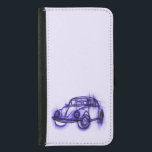 Capa Carteira Para Samsung Galaxy S5 Desenho de carro bonito em roxo<br><div class="desc">Um desenho de um carro com tons roxos. Parece que um designer renderizou um protótipo.</div>