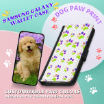 Capa Carteira Para Samsung Galaxy S5 Design de Impressão Colorida da Pata de Cão, Cores<br><div class="desc">Comece seu dia Pawsitivamente. Carregar seu celular com um design de impressão de pata de cachorro adorável. Adequado para uso diário ou como presente para amantes de cães e de animais de estimação. Cores de Pata Personalizáveis: as impressões da pata são totalmente editáveis, permitindo que você altere até 5 cores...</div>