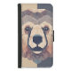Capa Carteira Para Samsung Galaxy Design de Poli Inferior da Cabeça de Urso (Frente)