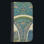 Capa Carteira Para Samsung Galaxy S4 Designs Orientais Azuis com Rostos Sorridentes<br><div class="desc">Designs orientais azuis magníficos e impressão florais constituem esta peça maravilhosa. Rostos sorridentes se aproximam de você com os designs. Compre uma cópia hoje!</div>