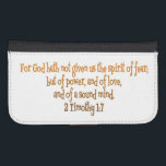 Capa Carteira Para Samsung Galaxy S4 Deus Hath Não Nos Deu O Espírito Do Medo<br><div class="desc">Apresentando a citação de escrituras elevatórias de 2 Timothy 1:7, isso serve como um lembrete diário de força e coragem. Disponível em vestuário e em outras opções de itens, esta peça ajustado-se perfeitamente em qualquer armário ou decoração doméstica. Vista-o orgulhosamente ou pendura-o como uma arte de muro inspiradora para elevar...</div>