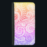 Capa Carteira Para Samsung Galaxy S5 Doddle<br><div class="desc">This phone case has a beautiful swirl pattern drawn by hand in bright colors: yellow, orange, pink, and purple. The design adds a stylish touch, while the black spine gives it a sleek look and makes it more durable. This case is eye-catching and practical, perfect for adding personality to your...</div>