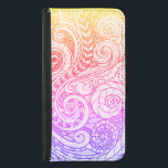 Capa Carteira Para Samsung Galaxy S5 Doddle<br><div class="desc">This phone case has a beautiful swirl pattern drawn by hand in bright colors: yellow, orange, pink, and purple. The design adds a stylish touch, while the black spine gives it a sleek look and makes it more durable. This case is eye-catching and practical, perfect for adding personality to your...</div>