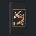 Capa Carteira Para Samsung Galaxy S4 Dois Koi Goldfish japoneses em preto<br><div class="desc">Esta imagem representa dois peixes dourados cor de laranja brilhante sobre fundo preto na moda. Esta impressão de arte contemporânea de um tradicional japonês e de detalhes inspirados orientais irá adicionar caráter a qualquer produto Zazzle.</div>