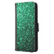 Capa Carteira Para Samsung Galaxy Estilhador de brilho verde-esmeralda (Esquerda)