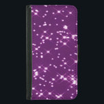 Capa Carteira Para Samsung Galaxy S5 Estrelas brilhantes roxas<br><div class="desc">Estrelas brilhantes roxas</div>
