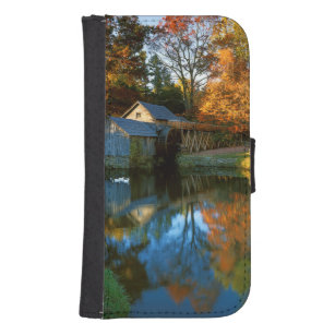 Capa Carteira Para Samsung Galaxy S4 EUA, Virginia, Blue Ridge Parkway, Mabry Mill