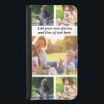 Capa Carteira Para Samsung Galaxy S5 Faça sua própria colagem de fotos e texto<br><div class="desc">Faça sua própria colagem de fotos e texto</div>