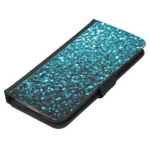 Capa Carteira Para Samsung Galaxy S5 faíscas brilhantes azuis de Aqua