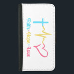 Capa Carteira Para Samsung Galaxy S5 Faith Hope Love Hearts<br><div class="desc">Faith Hope Love Hearts</div>