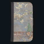 Capa Carteira Para Samsung Galaxy S4 Flores Brancas no Fundo de Newsprint<br><div class="desc">O fundo de jornal e o fundo de cores profundas quase escondem as flores brancas que são o foco dessa pintura de Jennifer Goldberger. Um impressão muito único e envolvente,  poderia ser um belo presente para alguém que ama arte vanguardista!</div>