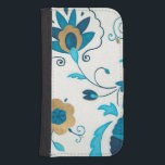 Capa Carteira Para Samsung Galaxy S4 Flores de Indigo Douradas com Fundo Branco<br><div class="desc">Uma Erica J. Vess original,  flores de índigo douradas descansam sobre um fundo branco. Uma pintura simples e sutil que qualquer um adoraria receber como presente!</div>