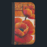 Capa Carteira Para Samsung Galaxy S4 Flores de Papoila no Fundo de Tom e Laranja<br><div class="desc">Quase se pode sentir a textura das pétalas nestas flores de papoila pintadas por Tim O'Toole. Eles se misturam perfeitamente com o fundo bronzeado e laranja,  criando uma visão poética esplêndida. Comprar para sua casa ou dê como presente!</div>