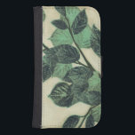 Capa Carteira Para Samsung Galaxy S4 Folhas e Ramificações no Fundo de Creme<br><div class="desc">Folhas e ramos verdes vibrantes descansam sobre um fundo creme nesta impressão por Jennifer Goldberger. À medida que a estação muda,  as cores dessas folhas permanecem as mesmas,  trazendo uma certa consistência à sua vida.</div>