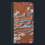 Capa Carteira Para Samsung Galaxy S5 Foto de pintura de descasque enferrujada e azul<br><div class="desc">Esta fotografia de tinta decapante em ferrugem e cores azuis faz uma caixa protetora de escurecimento para o seu telefone.</div>