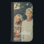 Capa Carteira Para Samsung Galaxy S4 Foto personalizada e texto Besties chic adorável<br><div class="desc">Foto personalizada e texto além de capa de telefone.</div>