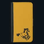 Capa Carteira Para Samsung Galaxy S5 Galloping Horse Selvagem e Livre<br><div class="desc">Uma ilustração fantástica de um cavalo galopante. Este cavalo é um ouro castanho-castanho-castanho com um homem preto e cauda. Ele pode ser visto galopando rápido com nuvens de poeira sendo chutadas pelos calcanhares. Seu homem e sua cauda voando na brisa. Excelente para amantes de cavalos.</div>