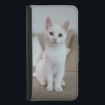 Capa Carteira Para Samsung Galaxy S5 Gato branco | Zazzle_Growth.<br><div class="desc">Gato branco | Zazzle_Growth. Maleta de Wallet Samsung Galaxy S5</div>