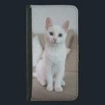 Capa Carteira Para Samsung Galaxy S5 Gato branco | Zazzle_Growth.<br><div class="desc">Gato branco | Zazzle_Growth. Maleta de Wallet Samsung Galaxy S5</div>