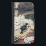 Capa Carteira Para Samsung Galaxy S4 Gato com seus gatinhos em um coxim<br><div class="desc">Gato com seus gatinhos em um coxim | pelo lugar da arte de Henriette Ronner-Knip |: Número de coleção holandês da imagem do artista | do colecção privada |: BAL91095</div>