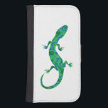 Capa Carteira Para Samsung Galaxy S4 Gecko Verde<br><div class="desc">Green Gecko ,  Arte Digital de Krisi ArtKSZP >> Mais produtos na categoria de armazenamento >> Reptil</div>