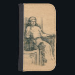 Capa Carteira Para Samsung Galaxy S4 Gráficos de lápis de senhora no artesanato<br><div class="desc">desenho do lápis. Artista de Zolotareva.</div>