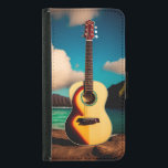 Capa Carteira Para Samsung Galaxy S5 Guitarra acústica havaiana Wallet Case<br><div class="desc">Guitarra acústica havaiana Wallet Case</div>
