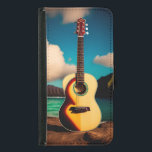 Capa Carteira Para Samsung Galaxy S5 Guitarra acústica havaiana Wallet Case<br><div class="desc">Guitarra acústica havaiana Wallet Case</div>