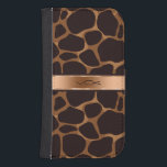 Capa Carteira Para Samsung Galaxy S4 Impressão em animais castanho e leopardo monograma<br><div class="desc">Impressão leopardo marrom e de cobre elegante com sotaques de cobre metálicos e monograma personalizável. Se precisar de ajuda para personalizar, mudar de cor ou qualquer outra coisa para qualquer um dos meus designs, entre em contato com o designer do ArtOnWear. Formatação de texto livre com ajuda ao vivo disponível...</div>