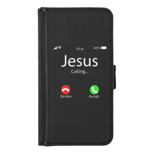 Capa Carteira Para Samsung Galaxy S5 Jesus Está Chamando Cristão