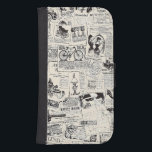 Capa Carteira Para Samsung Galaxy S4 Jornal Vintage<br><div class="desc">Jornal Vintage</div>
